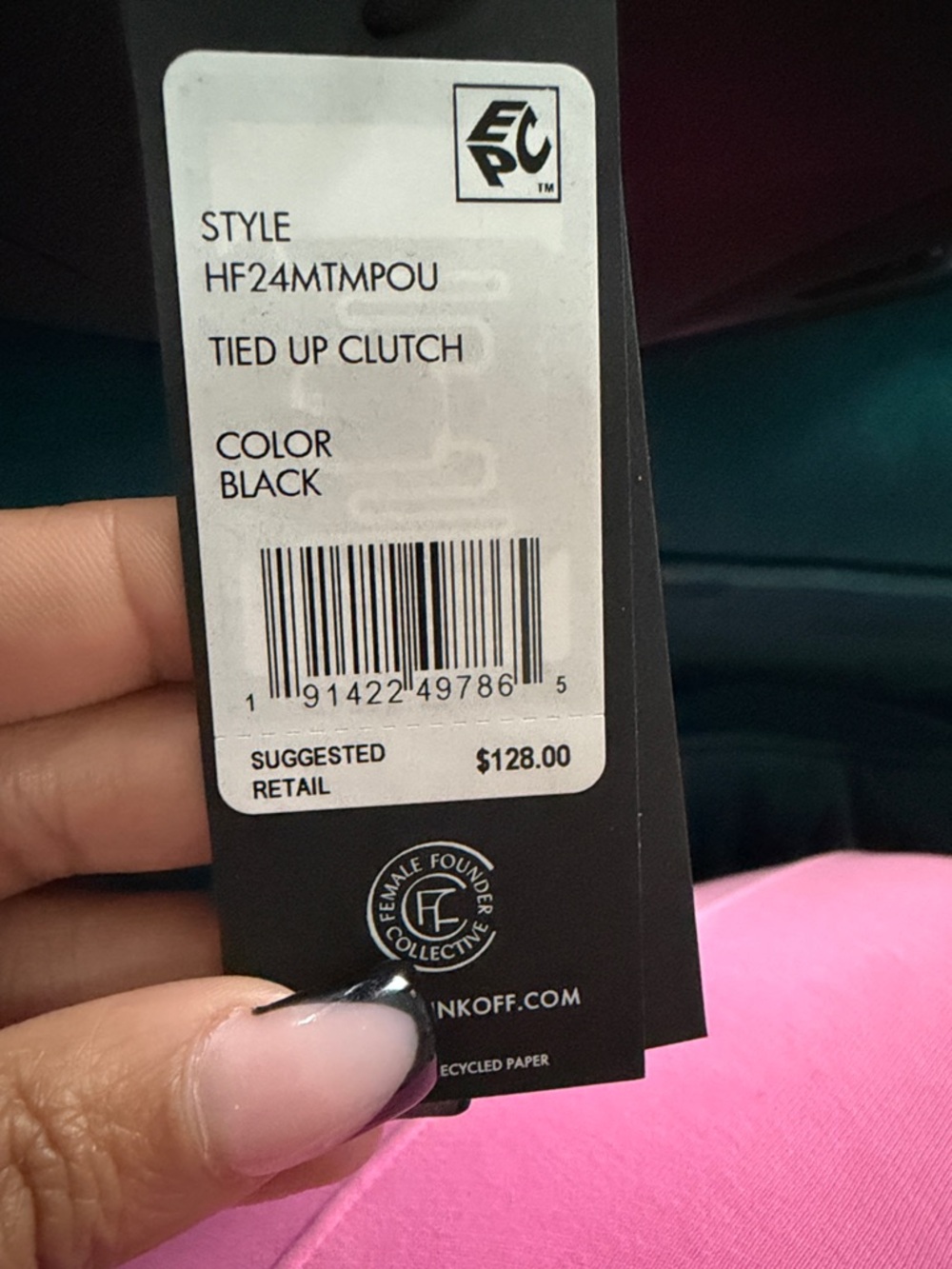 Rebecca Minkoff Black Satin clutch/crossbody bag NWT - Picture 6 of 6
